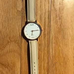 Nanette Lepore watch cream and rose gold